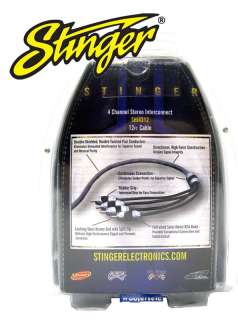SHI4312 STINGER 12 FOOT 4 CHANNEL HPM3 RCA CABLES WIRES  