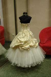 NEW PAGEANT FLOWER GIRL HOLIDAY DRESS 4371 GOLD size 6 8  
