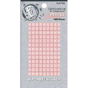    Fundamentals Petites Alphabet Stickers White/Pink 