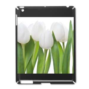  iPad 2 Case Black of White Tulips Spring 