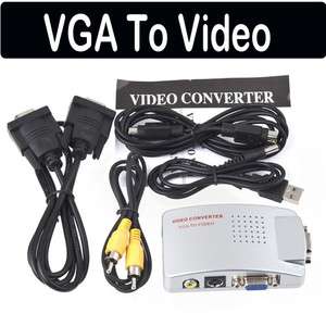 Universal PC Laptop VGA to TV Video Signal Converter Switch Box  