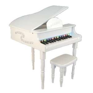   Baby Baby Grand Toy Piano   20 In Tall   White Musical Instruments