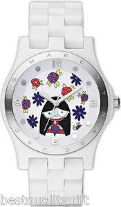MARC JACOBS WHITE ACRYLIC STRAP HENRY FLOWER WATCH MBM4543 NEW  