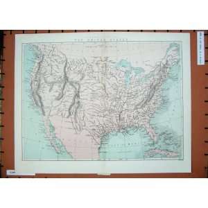   Antique Maps United States America Cuba Florida Mexico