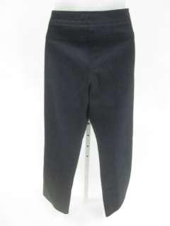 THEORY Black Cotton Straight Leg Trouser Pants Slacks 8  