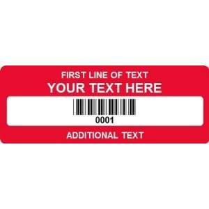   Label With Barcode, 0.75 x 2 Tamperproof Checkers