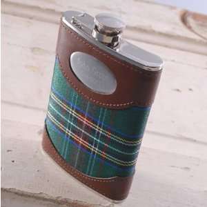  Green Plaid 8oz. Flask