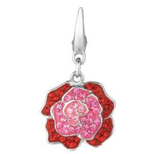    Sterling silver and Swarovski Crystal Rose (Charm) Jewelry
