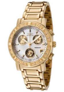 Invicta 4720 Womens Diamond Chrono Gold plated Watch  