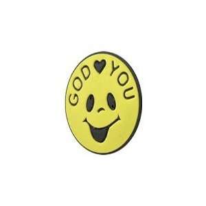    God Loves You Smile Good News Shoe Charms Pack of 25