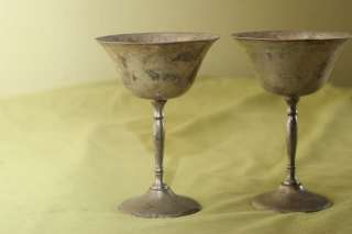   SILVER plated GOBLETS Chalice Wine Glasses CUPS Made in INDIA  
