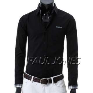 PJ Mens Casual Slim line Trendy Dress Basic Shirt Smart  