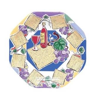 Passover Paper Plates (40010). Sold 12 Packages Per Set, 8 Plates in a 