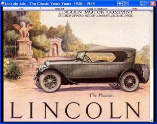 Lincoln ADS 1920   1949 ford CD ROM  