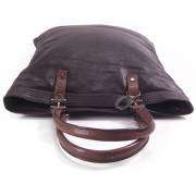 LANVIN Leather Kennedy Tote Shopper Handbag Brown  