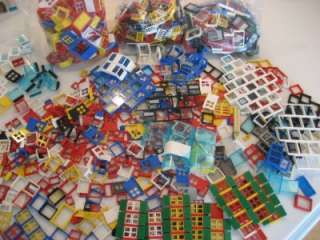 50 LEGO DOORS WINDOWS FENCES PIECES LOT house town city  