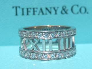 TIFFANY & CO. ATLAS DIAMOND 18K WHITE GOLD RING 7 NEW IN BOX RETAIL $ 