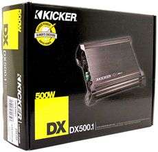 Kicker 10DX500.1 500 Watt RMS Mono Class D Car Amplifier DX500.1 