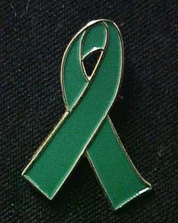 Tourette Syndrome Awareness Green Ribbon Lapel Pin New  