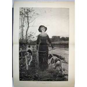 Country Scene Masters Daughter Hounds 1883 Fine Art 