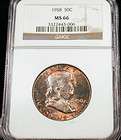 ANACS MS65 FBL FRANKLIN 50c  PRETTY, 1953 D PCGS MS65 FBL FRANKLIN 50c 