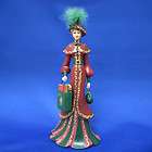 Thomas Kinkade Christmas Shopping Lady Figurine Dressed