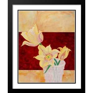  Claire Purgus Framed and Double Matted Art 25x29 Lillies 