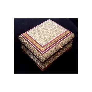   Khatam Inlay Decorative Jewelry Box with Wood Trim