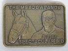 The Meadowlands Bud Delp & Spectacular Bid Belt Buckle