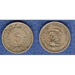  Very Fine 1937 Mexican 5 Centavos 