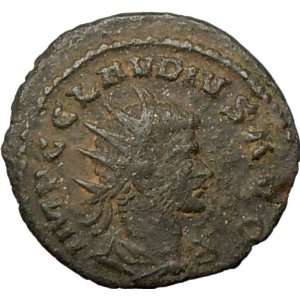 CLAUDIUS II 268AD Authentic Genuine Ancient Roman Coin JUPITER w 