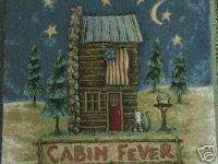 CABIN FEVER TAPESTRY FABRIC 4 PANEL 18 X 18  