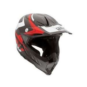 AGV AX 8 EVO Klassik Off Road Motorcycle Helmet Black/White/Red Medium 