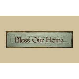  SaltBox Gifts I730BOH 7 in. x 30 in. Bless Our Home Sign 