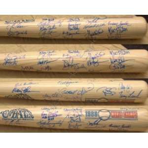  1986 World Champs Mets Team Signed Cooperstown Bat 37 