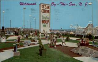 WILDWOOD BY THE SEA NJ Miniature Golf Old Postcard  