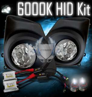 6000K HID 11 12 Toyota Corolla Chrome Clear Lens Black Fog Lights 
