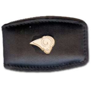 St. Louis Rams Gold Plated Leather Money Clip Sports 