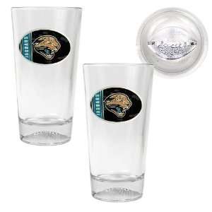 Jacksonville Jaguars 2pc Pint Ale Glass Set  Kitchen 