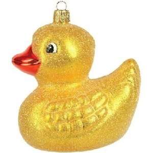  Rubber Ducky Polish Glass Christmas Ornament