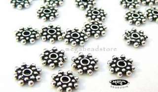 30 BALI 925 Sterling Silver Snow Spacers Beads 5mm S05  