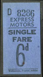 Express Motors Rhostryfan Wales bus ticket 6d UK  