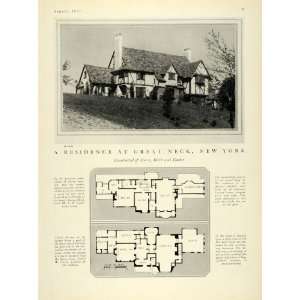  1927 Print Southwick Home Great Neck NY Arthur Coote Van 