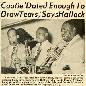  1952 Print Austin Cole Cootie Horn Trio Ozark Club Show 