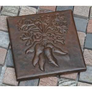 Carrot Bunch Hammered Copper Tile