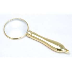  1 1/4 Hand Magnifying Lens   Gold   10x Power Health 