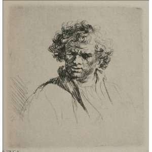   van Rijn   24 x 26 inches   A Man with Curly Hair