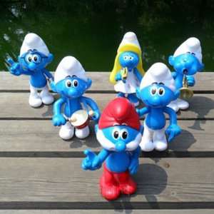  Set of 6 the Smurfs Movie Character Figurines 5.9in( 15cm 