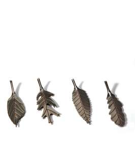 Count Metal Leaf Shaped Card Holders with Autumn Bronze Finish   2 