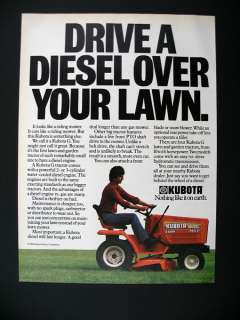 Kubota G 5200 Diesel Lawn Tractor Mower 1984 print Ad  